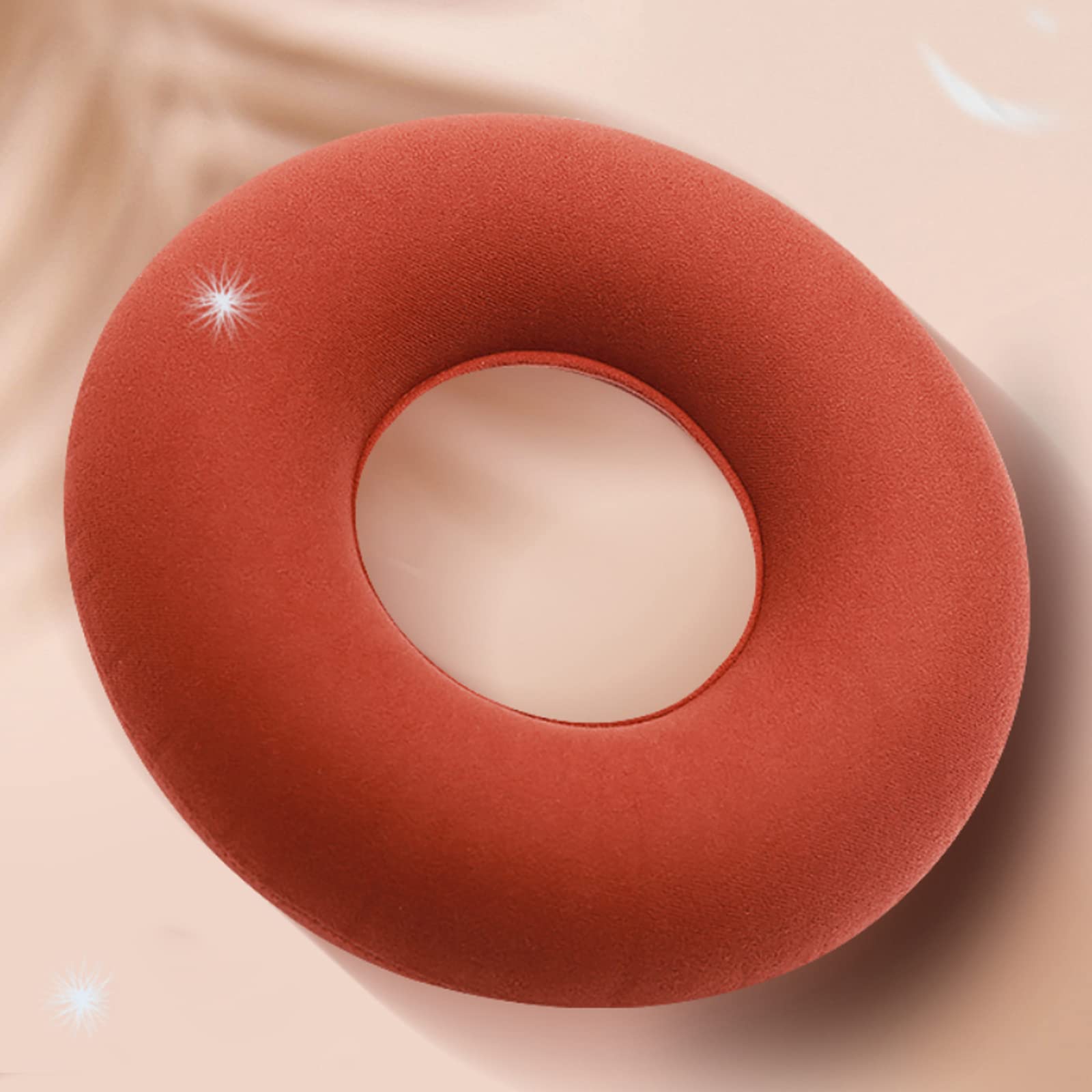 Almohada Inflable En Forma De Dona para Aliviar El Dolor De Coxis, Cojín para Hemorroides, Cojín Antiescaras para Embarazadas, Pacientes Mayores, Color Naranja,Orange