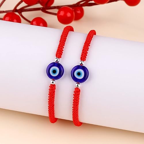 Miniatura 5 de Handmade String Red evil eye bracelets blue evil eye jewelry bracelet for women men teen girls boy pack of 2 braclets mal de ojo bracelets ojo turco