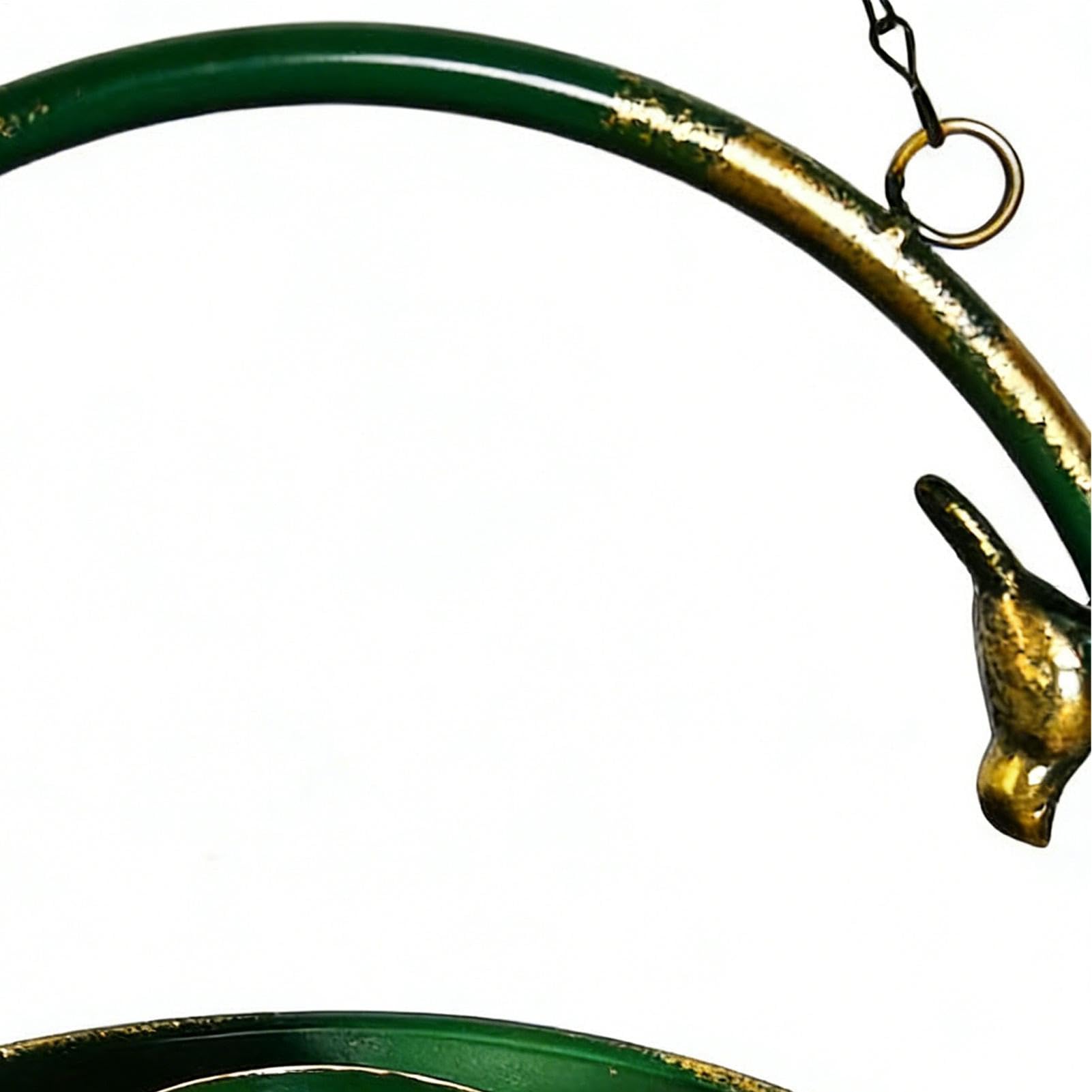 Baño para Aves de Exterior Gran Bebedero Decorativo | Fuente para Aves de Jardín con Cadenas para patio, terraza, balcón, ventana, árbol, jilgueros, colibríes,