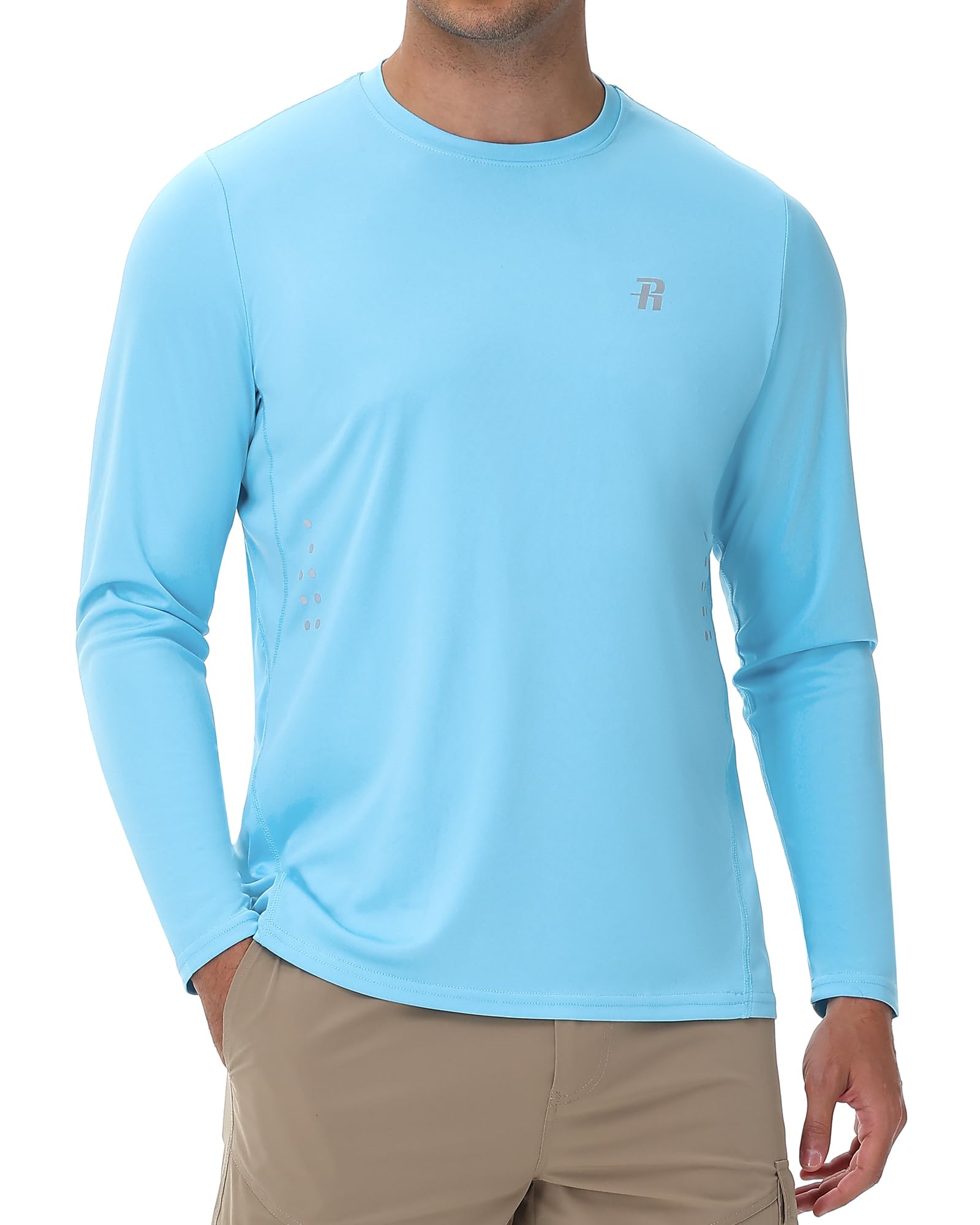 Runhit Men's UPF 50+ Sun Protection Shirts Long Sleeve UV Swim Shirt Fishing Hiking Running Rash Guard Quick Dry Lightweight Global Recycled Standard Global Recycled Standard Global Recycled Standard