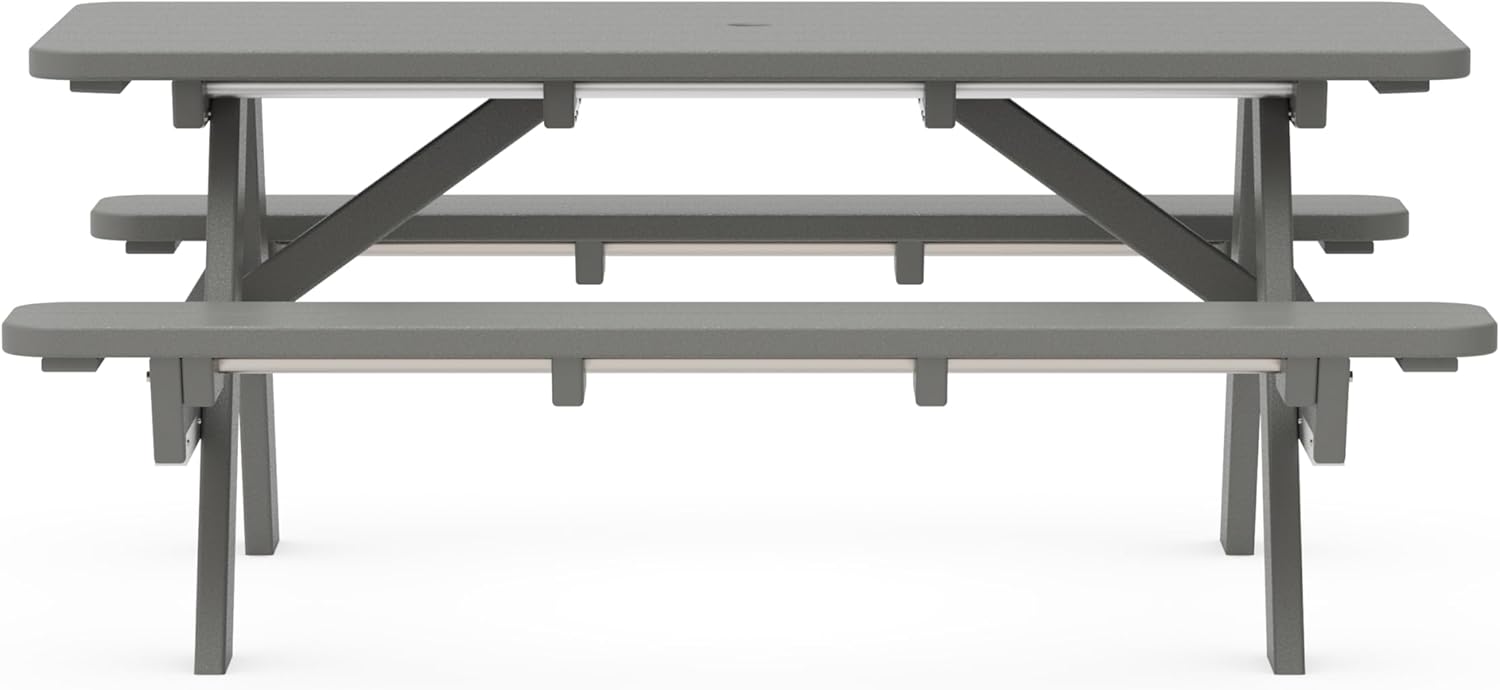 POLYWOOD® Park Picnic Table, Slate Grey