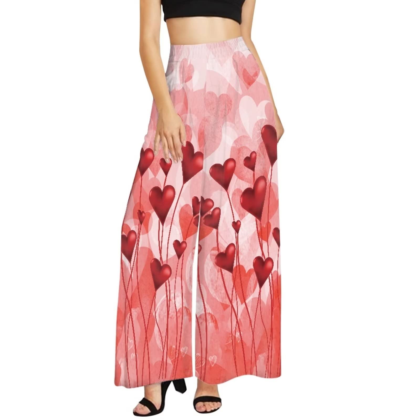 Pantalon décontracté à jambe large fluide et sa taille haute extensible confortable - 4