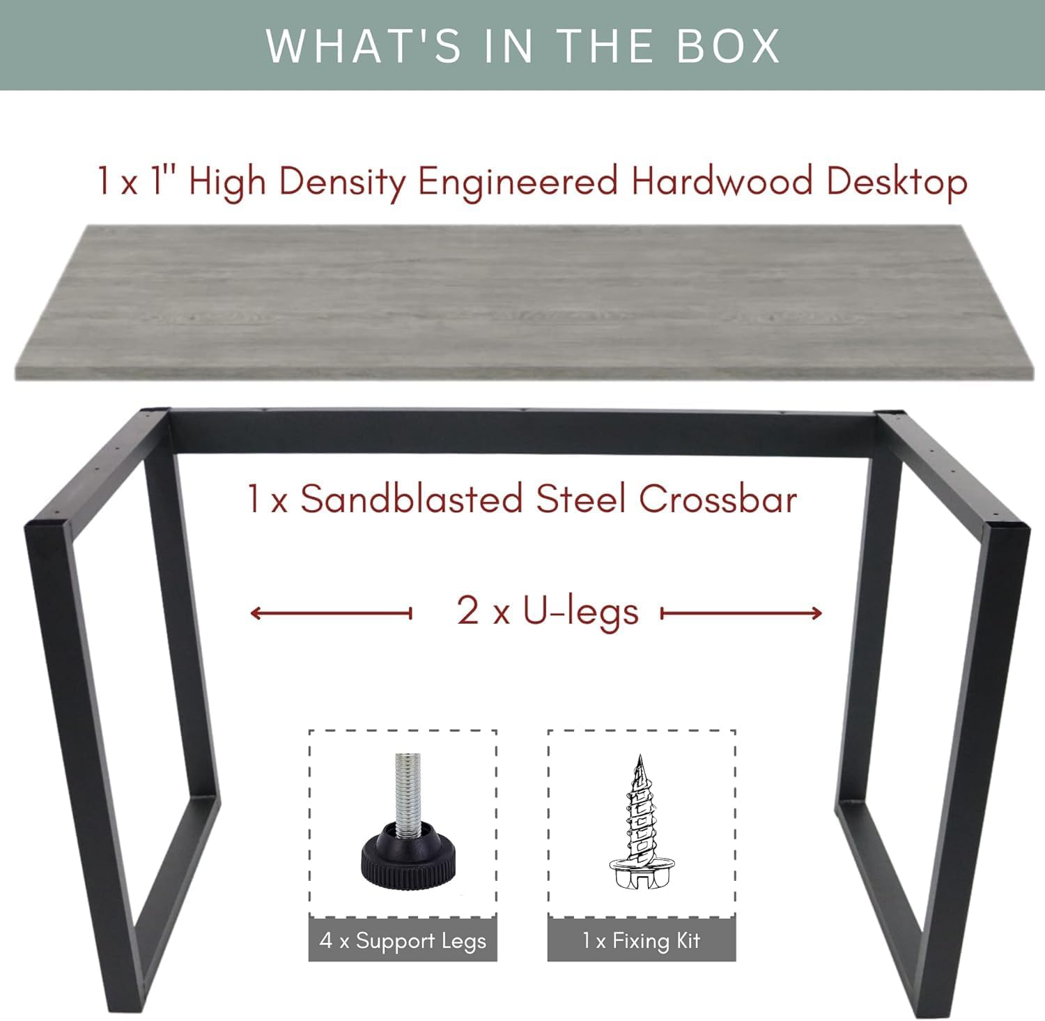 UrbanHaus Astor Home Office Desk (29.5 x 48 x 24)