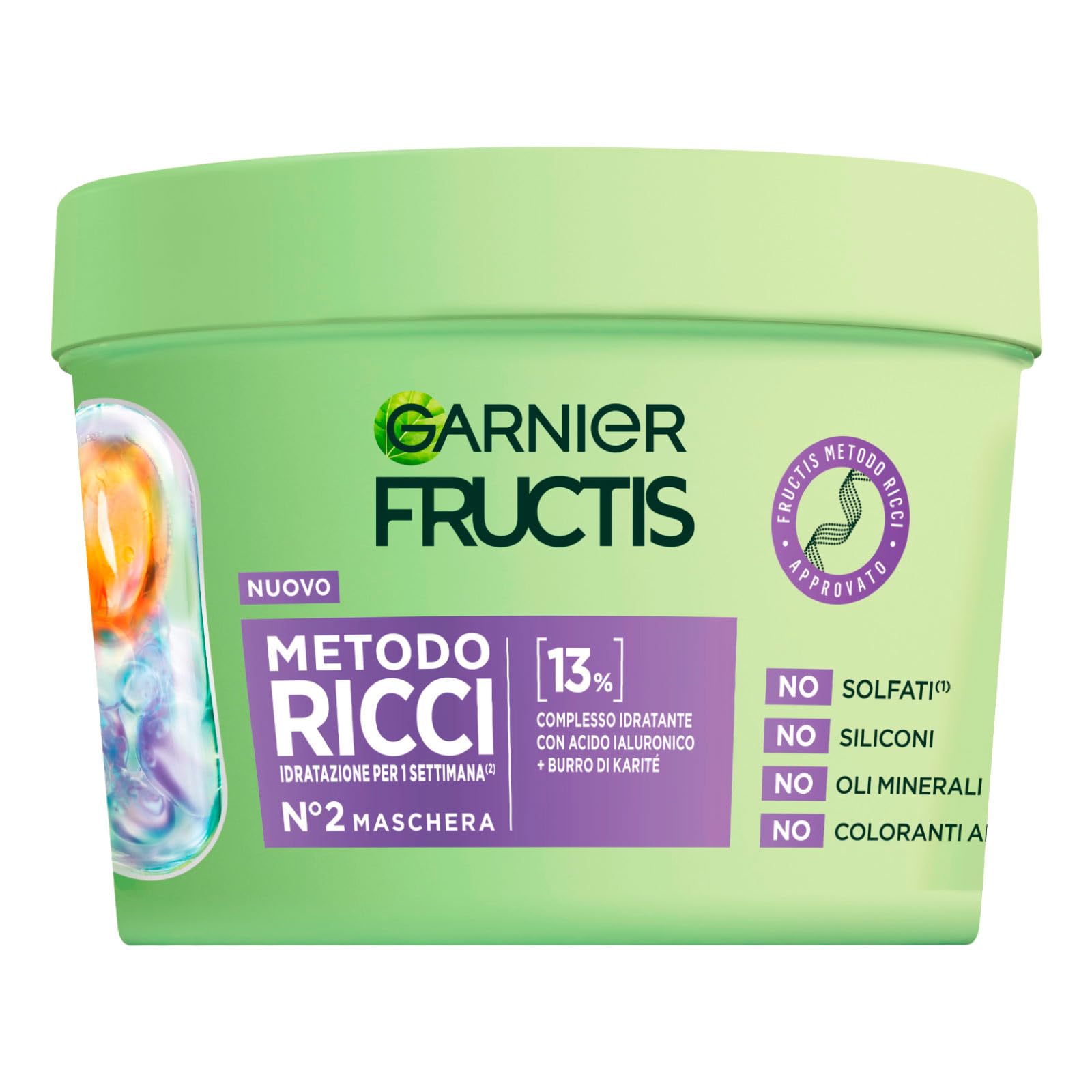 Kit Routine Completa Garnier Fructis Metodo Ricci: Shampoo, Maschera, Pre-Shampoo, Spray Idratante