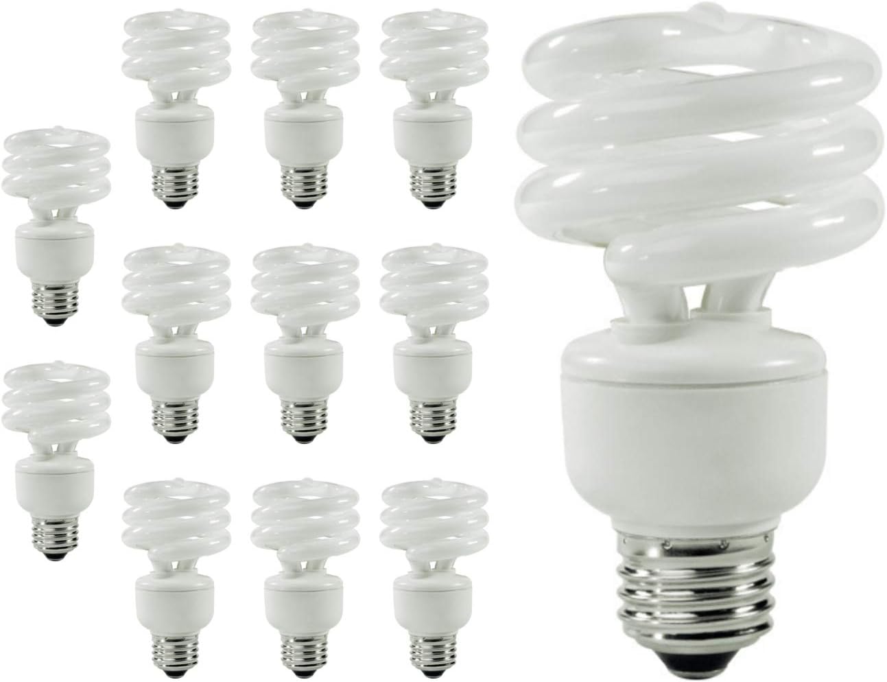 GoodBulb 23-Watt CFL Light Bulbs 2700K Warm White Light Color E26 Base 1600 Lumens 82 CRI 10000 Life Hours EcoSmart Lights Pack of 10 Bulbs