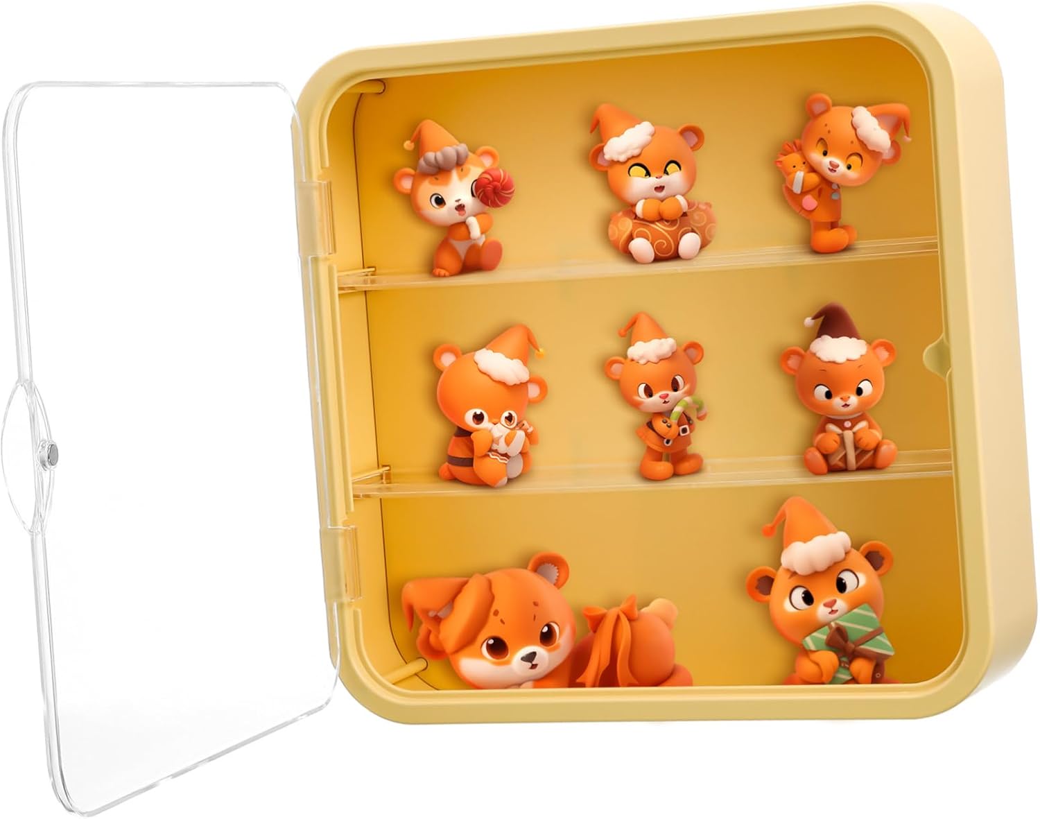 Wall Mount Figure Display Shelf Door Magnetic Lockable Collection Case Figures Dolls and Collectibles No-Drill Installation