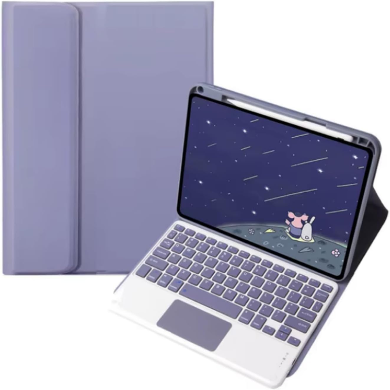 Funda For Huawei Matepad 11.5 S 2024 Case Keyboard Cover with Pencil Holder For Huawei MatePad Mate Pad 11 5S Tablet Cover (Purple)