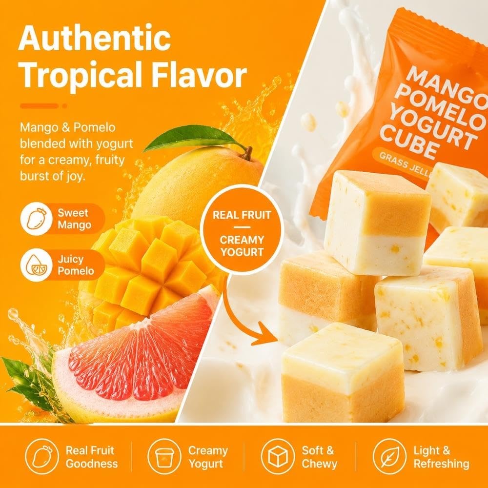 Mango Pomelo Sago Jogurt Bites 250g, Miękkie, Fermentowane Owoce