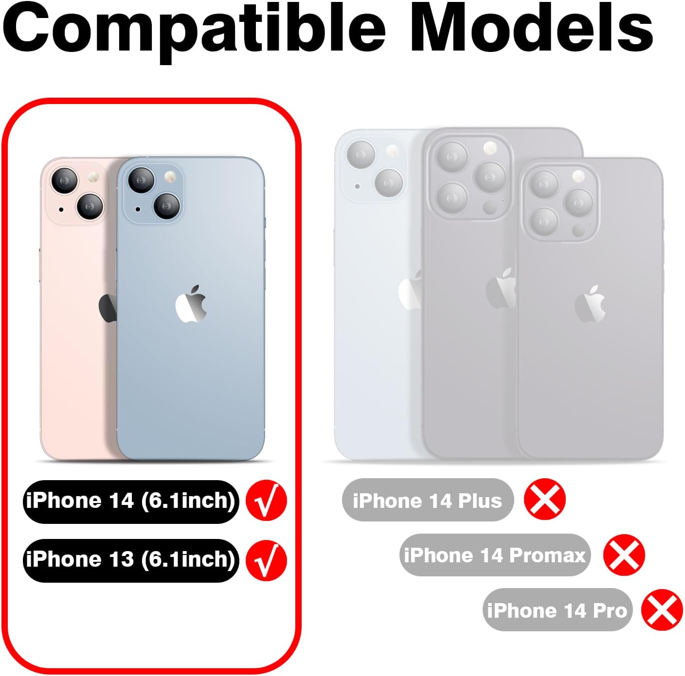 for iPhone 14 and iPhone 13 Case Clear 6.1 Inch with Pattern Design, Protective Slim TPU Cover + Shockproof Bumper for Women and Girls (Flowers/Tulip) - Image 2