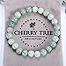 Cherry Tree Collection Natural Semi Precious Gemstone Beaded Stretch Bracelet 8mm Round Beads 7