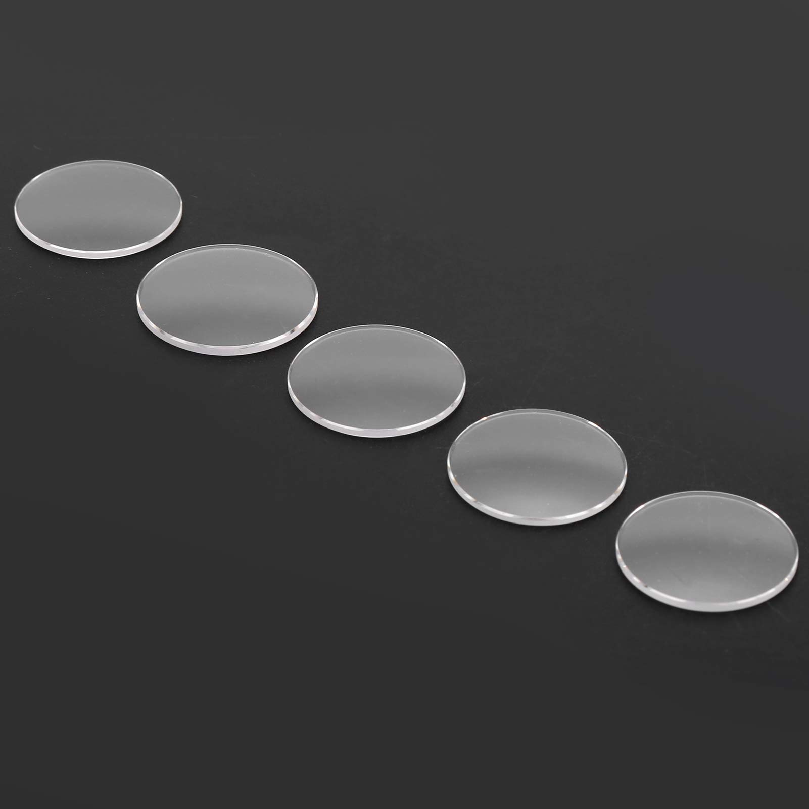 5-teiliges Saphir-Kristallglas, doppelt gewölbtes Uhrenglas-Set, rundes Uhrenglas, Ersatz, 20 mm, 20,5 mm, 21 mm, 21,5 mm, 22 mm Durchmesser, 1,2 mm Dicke, für Uhrmacher-Reparatur