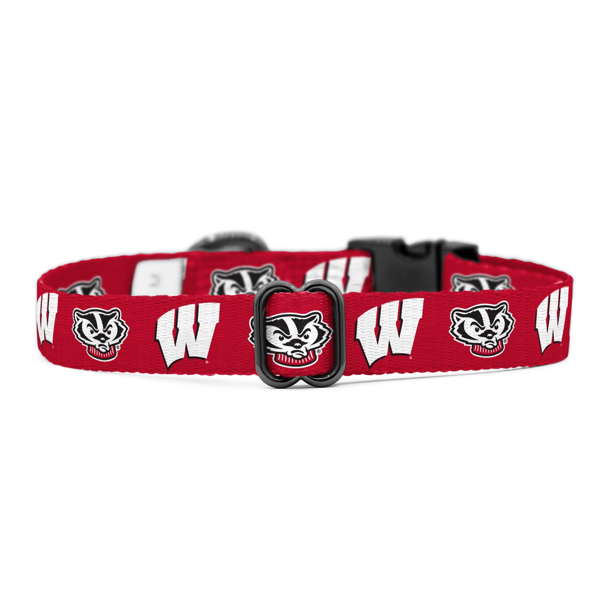 Wisconsin Badgers Collares y correas | Con licencia oficial | Se adapta a todas las mascotas (cuello grande)