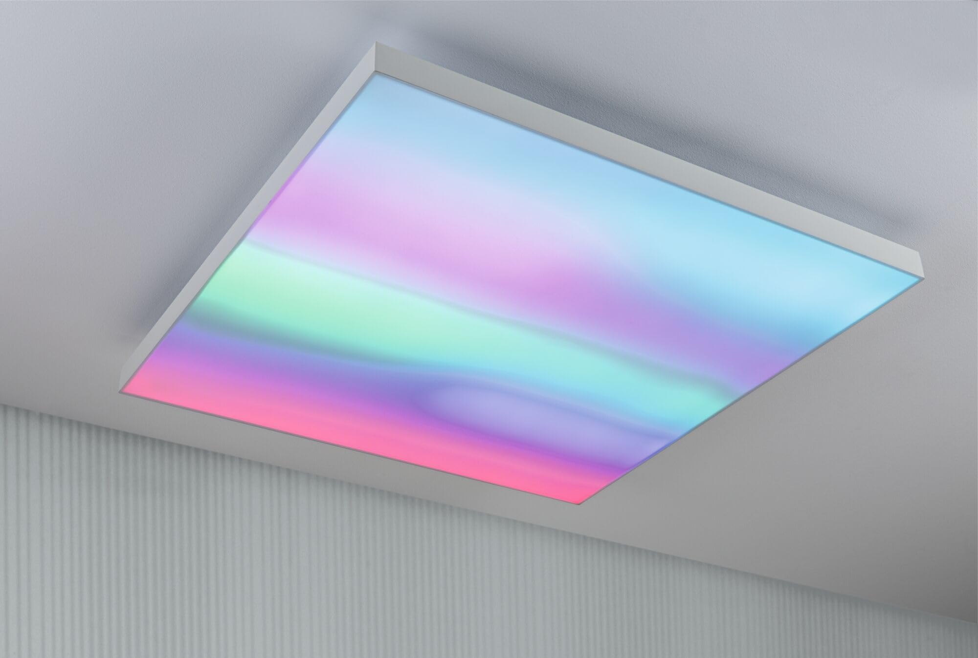 Paulmann 79910 LED Panel Loria Rainbow 595x595mm eckig incl. 1x31 W dimmbar dynamicRGBW Farbsteuerung Schwarz Metall Deckenleuchte 3000 K