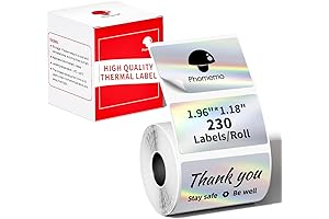 Phomemo Thermal Labels Gradual Thermal Color Stickers 1.96\"x1.18\" for DIY Barcode, Address, Gift Tags
