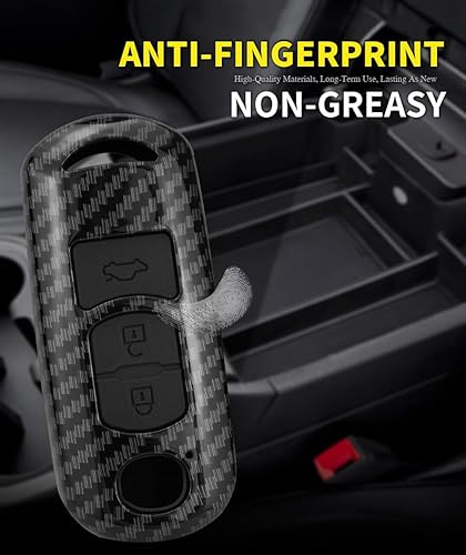 Miniatura 9 de ontto Funda para llavero de control remoto inteligente de 3 botones para Mazda 3 6 8 Miata MX-5 CX-3 CX-5 CX-5 CX-7 CX-9 Protección completa patrón