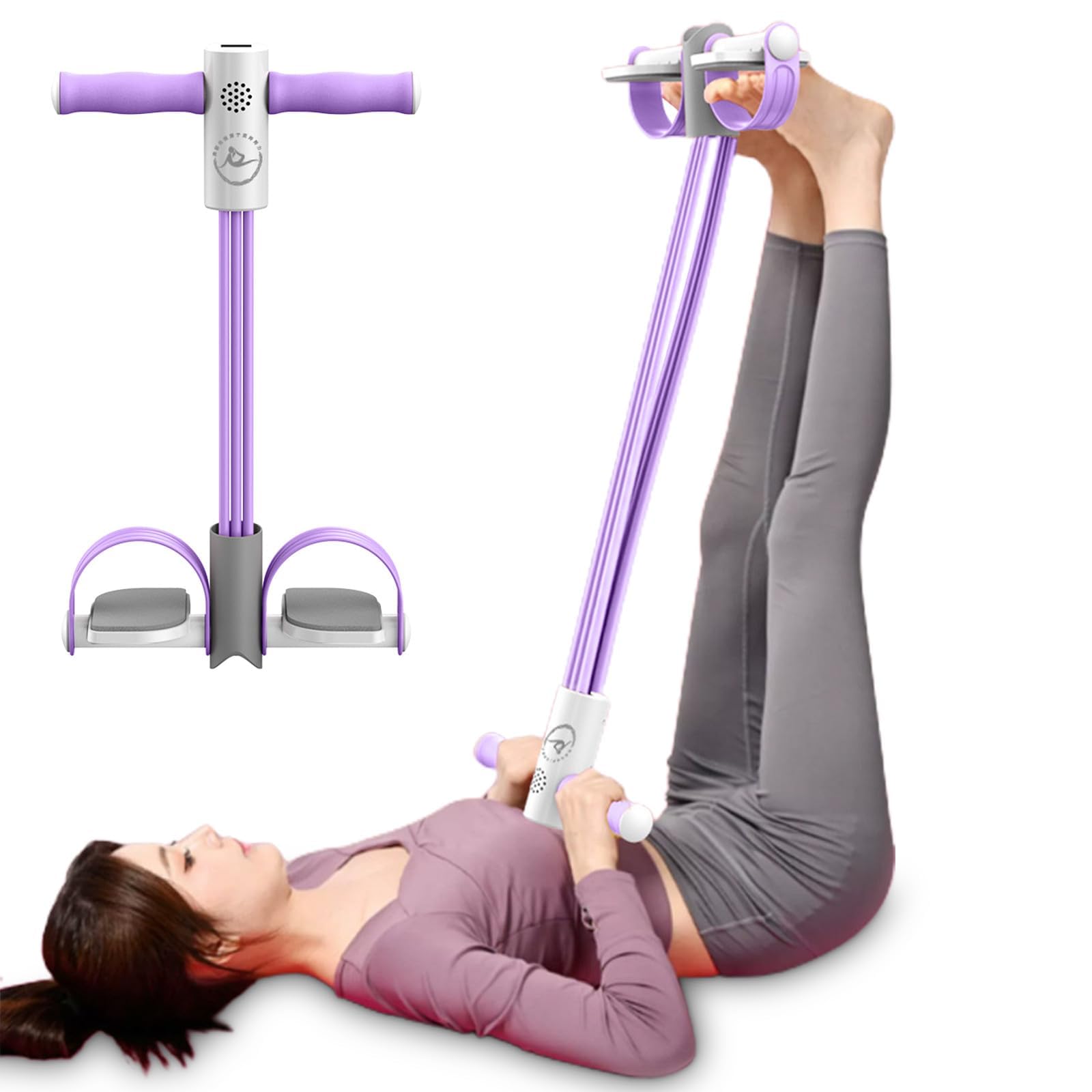 Resistance Bands with Handles 6-Tube Chest Expander Exercise Bands for Home Workout Physical Therapy Smart Voice Prompt One