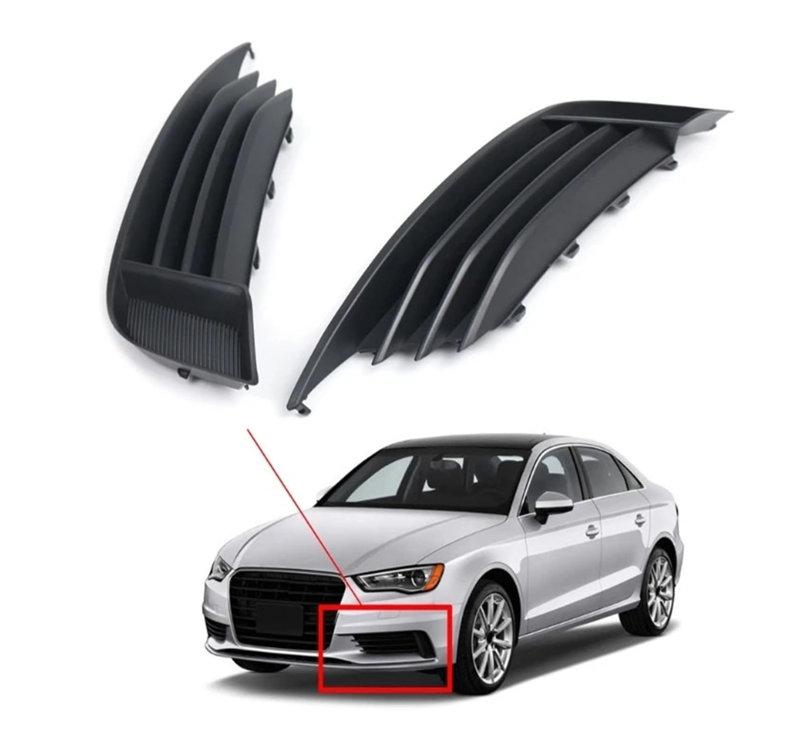 Fit For 2013-2017 Saloon Or Convertible Models Foglight Replacement 8V5807681 Front Bumper Fog Lamp Case Trim(Right)