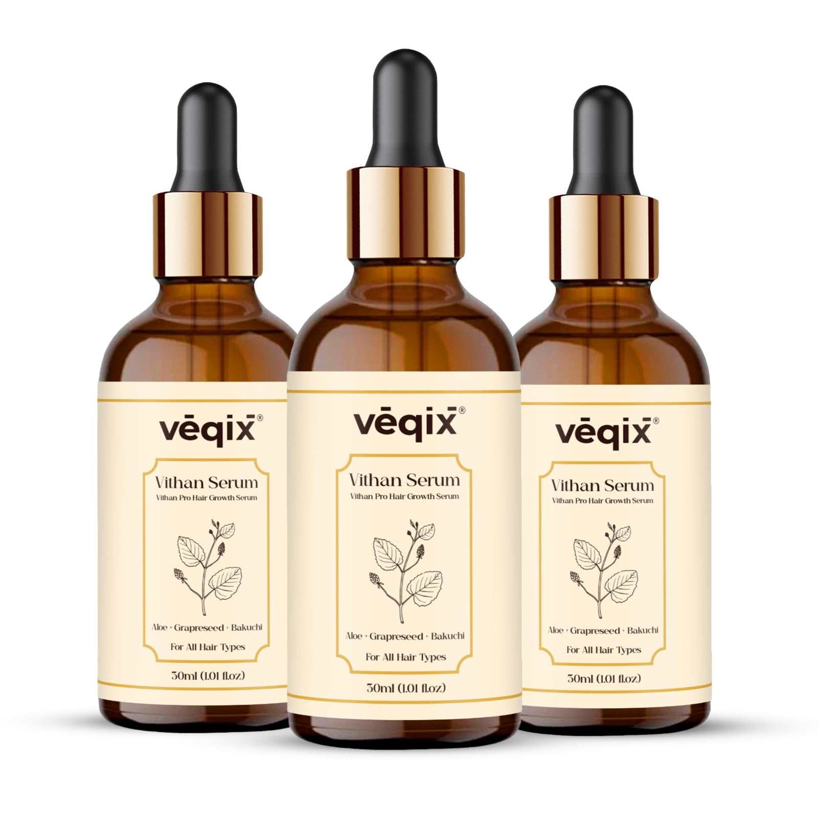 Vithan Pro Ayurvedic Scalp Growth Serum – Pack of 3 | Bhringraj, Brahmi, Amla & Redensyl | Reduces Fall, Boosts Density & Reactivates Dormant Follicles | Leave-In Formula | Sulphate-Free | Men & Women-picture-11