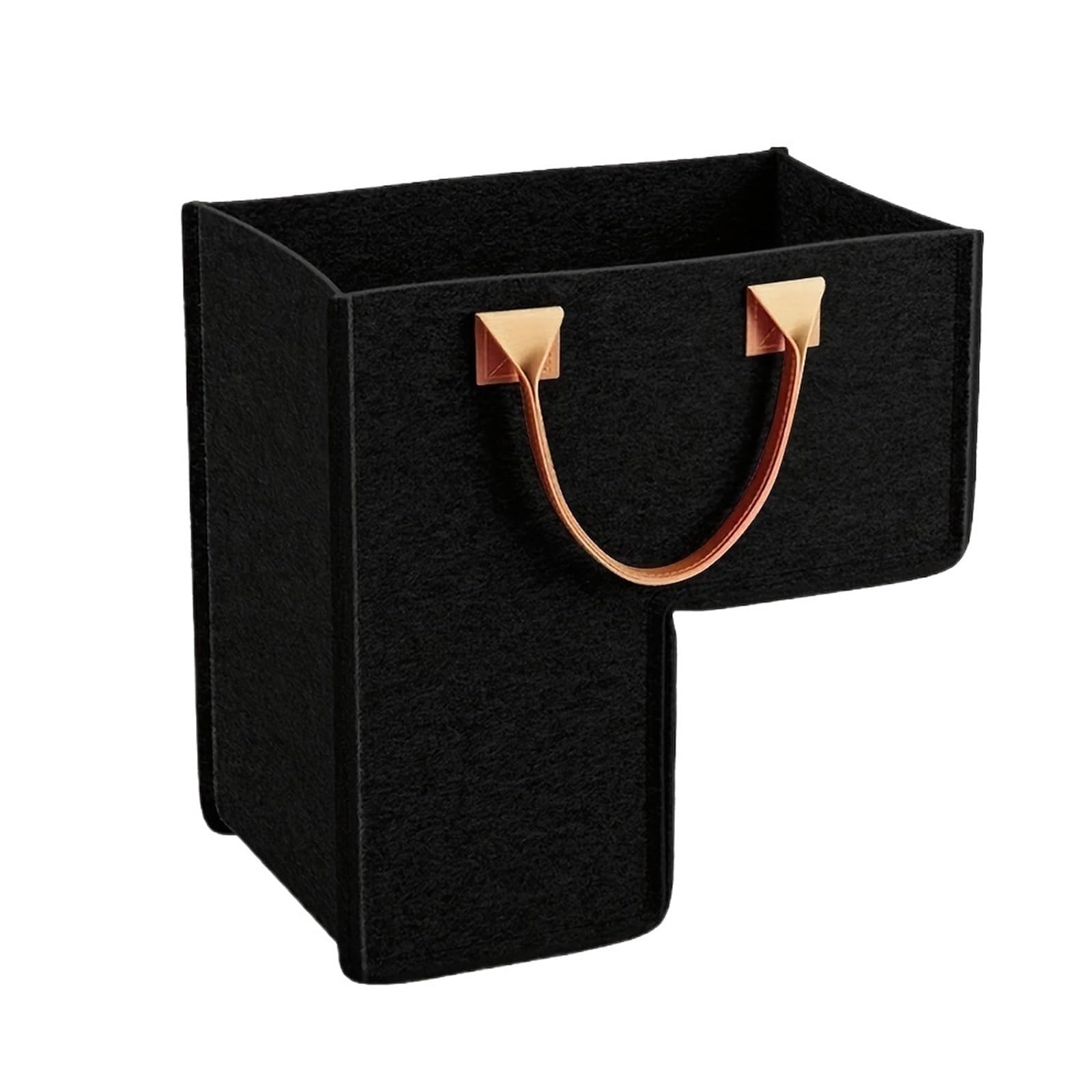 Foldable Stair Basket With Leather Handles For Carpeted