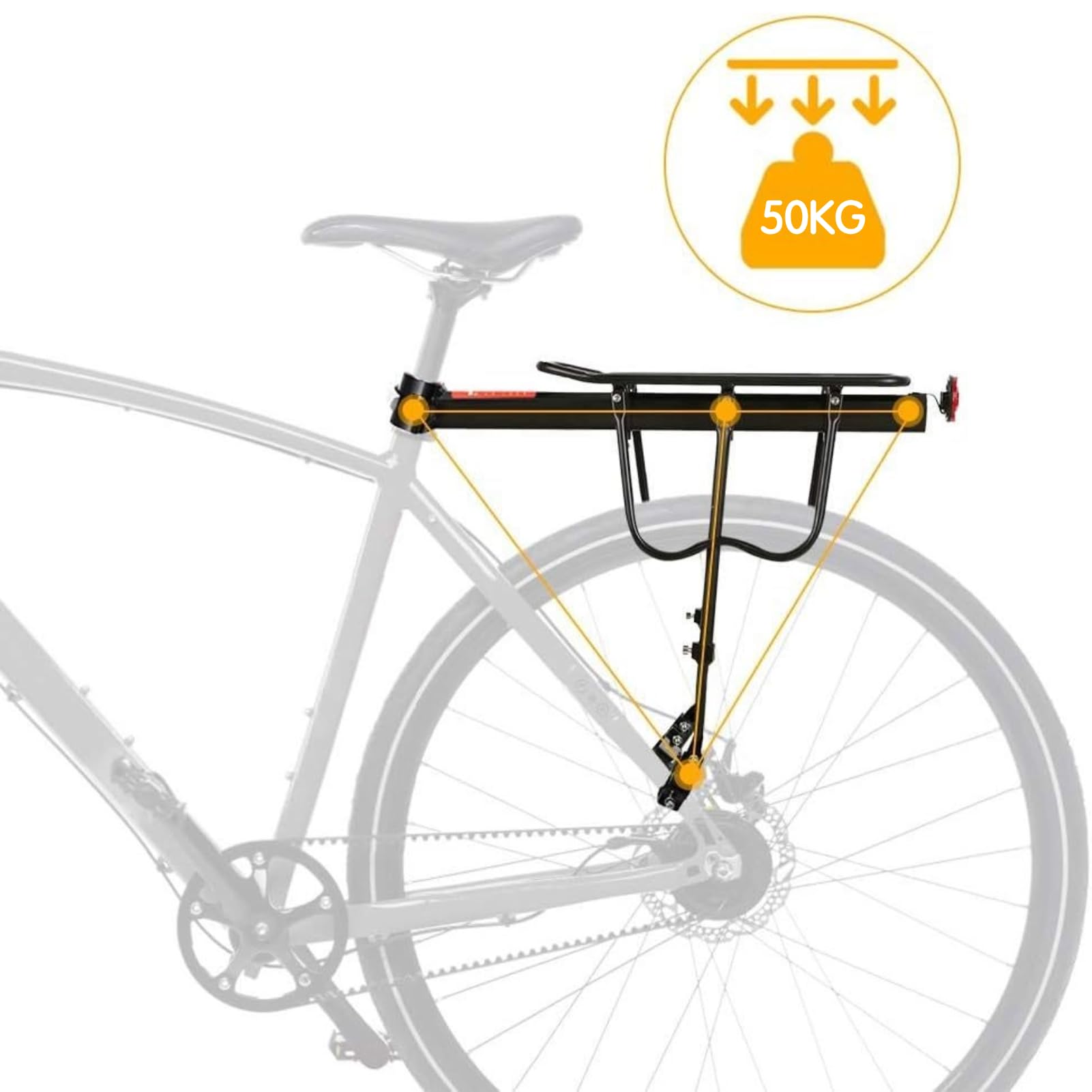 Portapacchi Posteriore Per Bicicletta Greensen, Portapacchi Per Bicicletta Regolabile, Portapacchi Per Portapacchi In Lega Di Alluminio, Portabiciclette, Accessorio Per Bici Da Trasporto