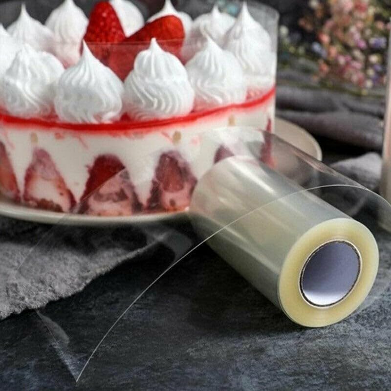 1 rollo de collar de acetato transparente perfecto para hornear pasteles y mousse, esencial para decoradores de pasteles (15 cm x 10 m)