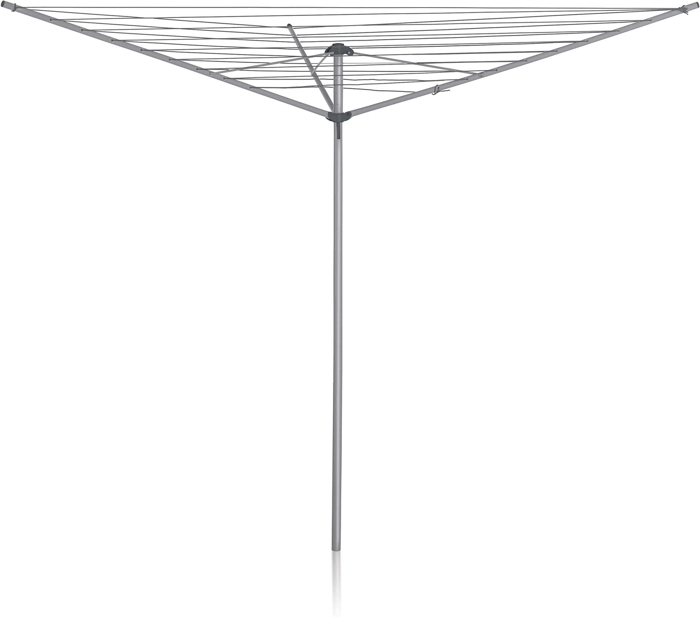 Rotary 30m 3 Arms Garden Washing Line Clothes Airer Dryer Pole Powder