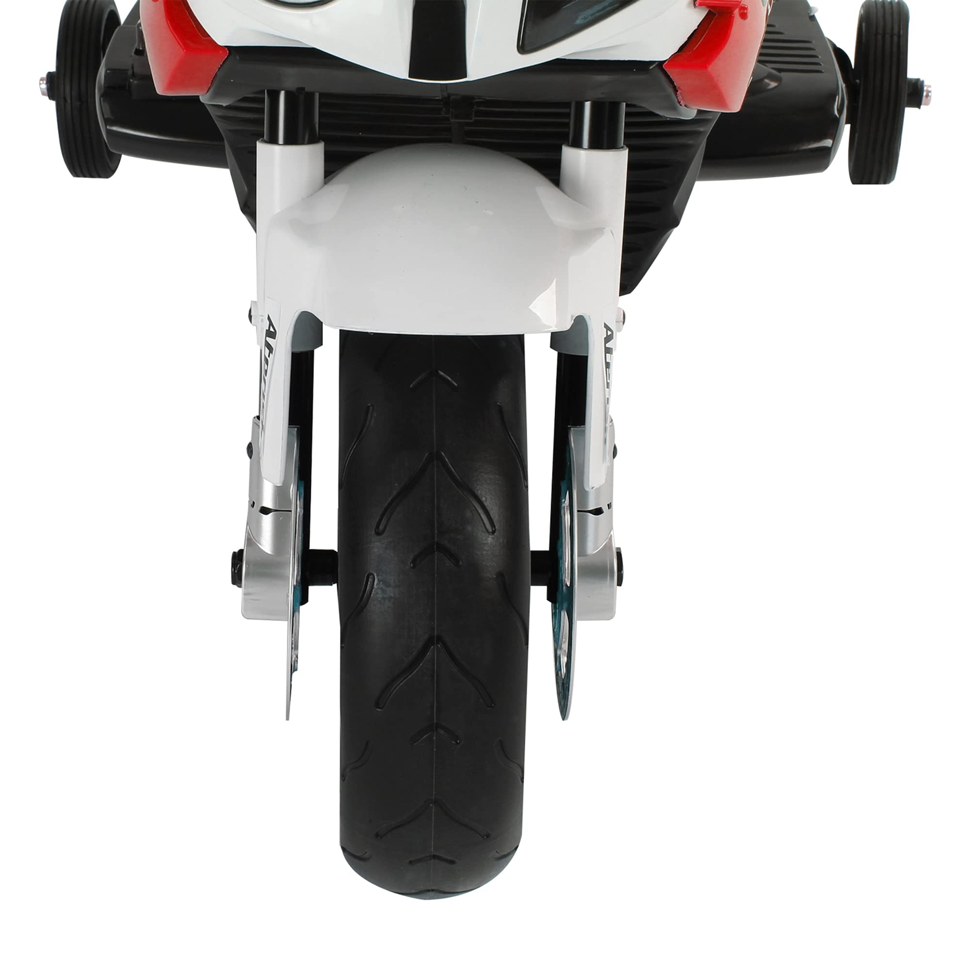 HOMCOM Moto Elettrica per Bambini 3-8 Anni con Licenza BMW, Velocità 2.5-5Km/h, Motocicletta Elettrica con Batteria 12V, Rotelle e Luci, 110x47x69 cm, Nero e Rosso