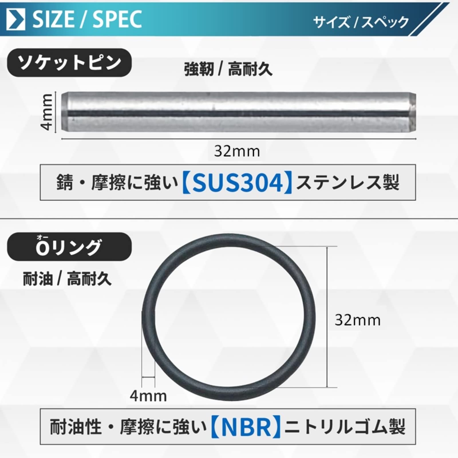Amazon | TEXST インパクトレンチ用 ピン＆Oリング 【 ソケット