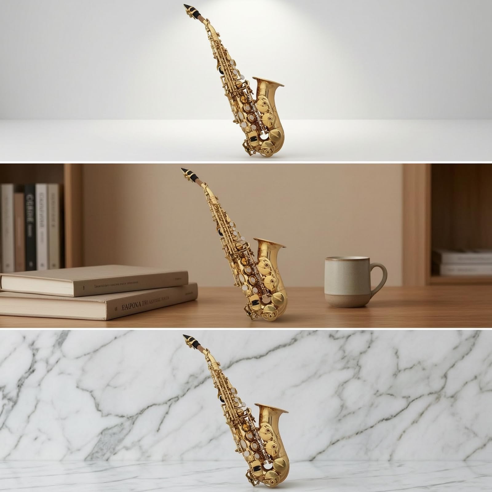 Sassofono Alto Bambini Strumento a Fiato Sax Curvo Legno Ottone Meccaniche Raffinate Campana Ricurva Peso4kg Presa Stabile Adatto per Pratica Guidata Prove di Gruppo Intrattenimento Domestico