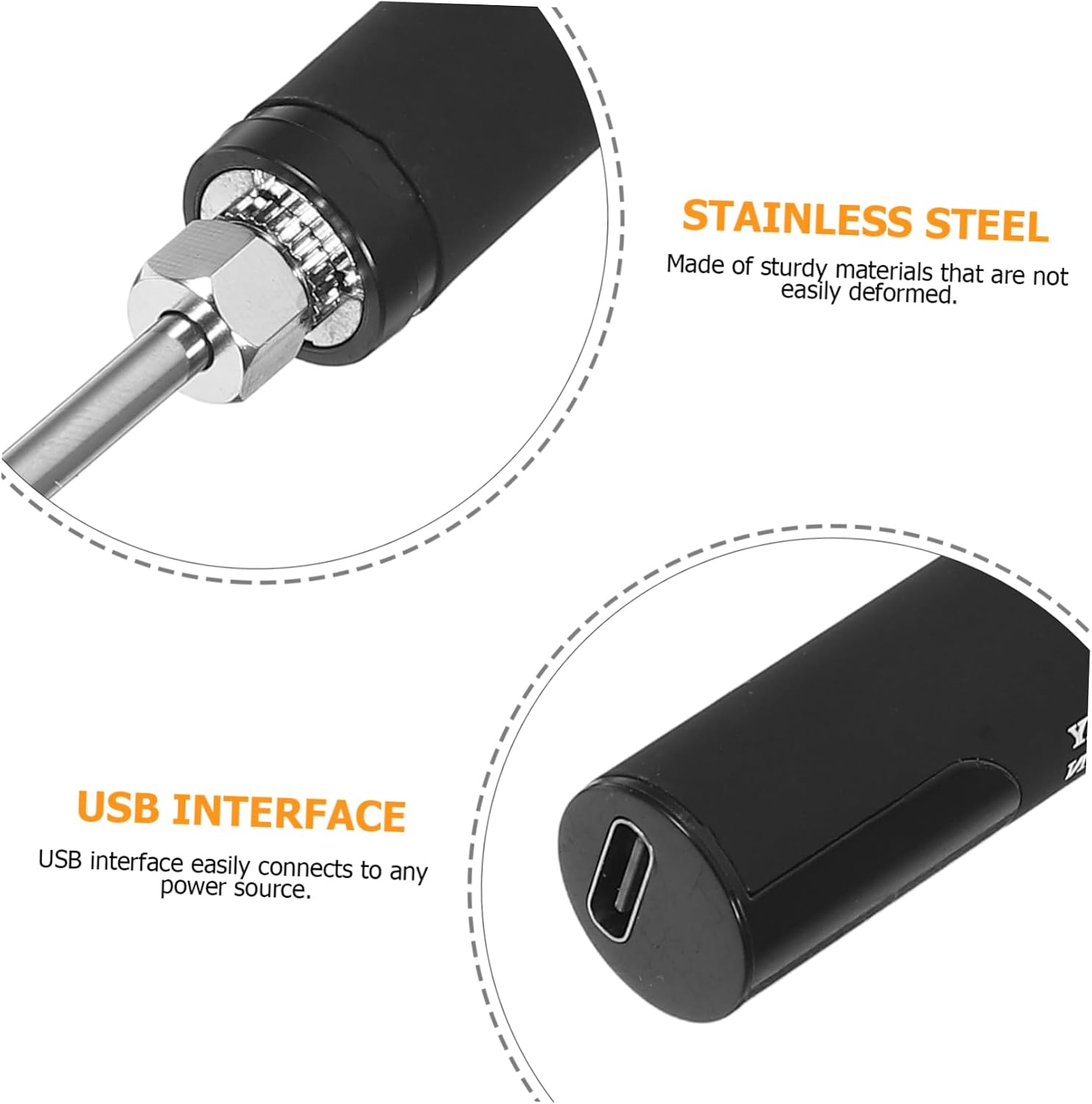 STOBOK Handheld Usb Soldering Iron Led Display Voltage Levels Rechargeable Soldering Pen Repair Kit