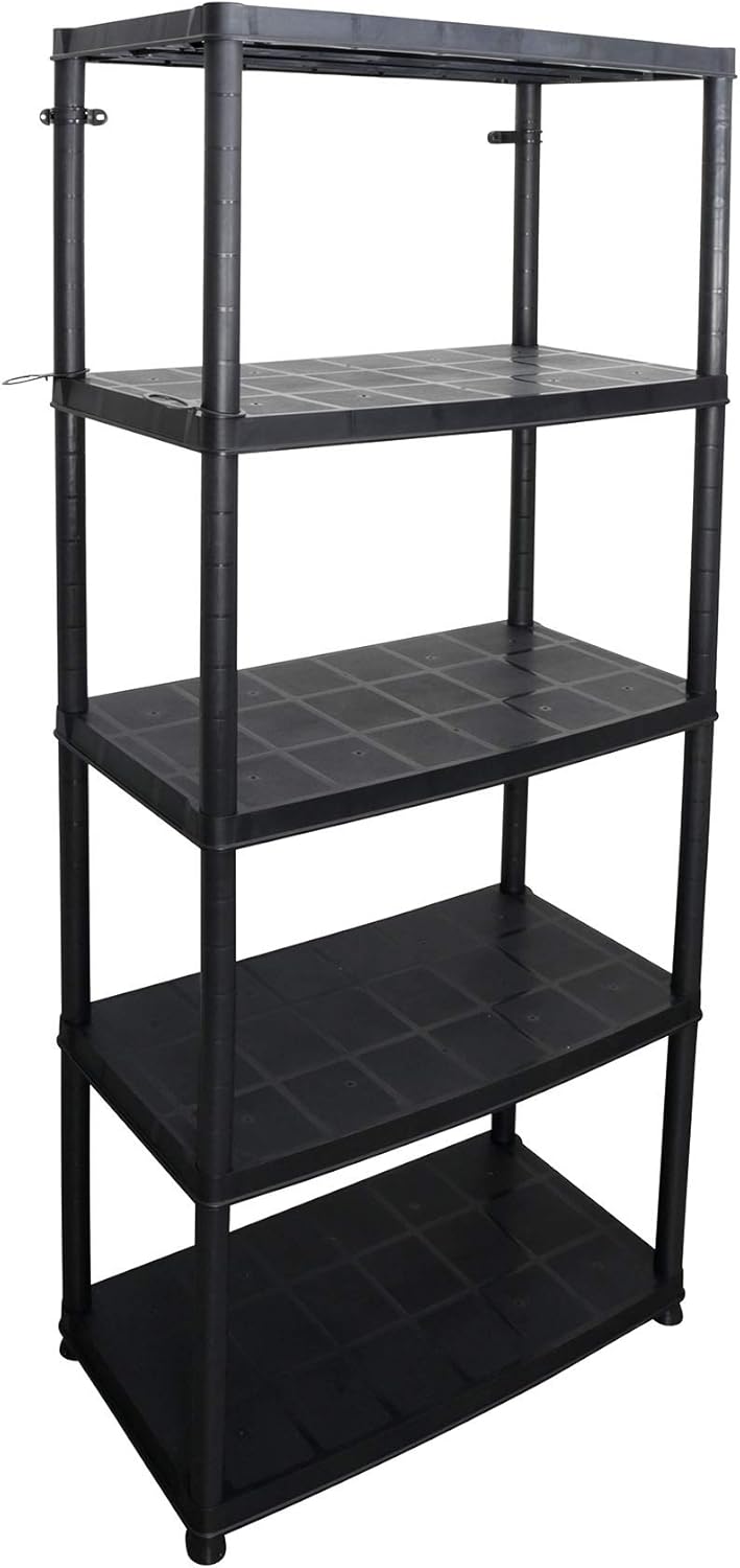 Shelf - 5 Shelves - 71 x 38 x 170 cm - Black