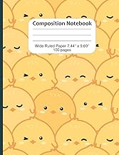 Composition Notebook: Chicken Hen Egg Composition Notebook Wide Ruled Lined Paper Notebook Journal Chicken Hen Egg Workbook For Boys Girls Kids Teens ... To School and Home College Writting Notes