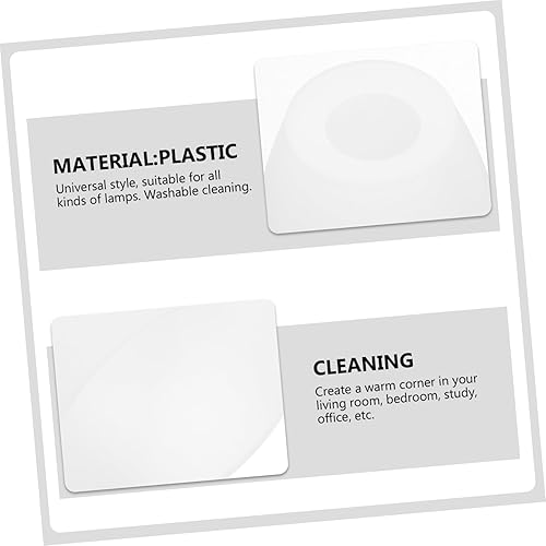 Miniatura 2 de DOITOOL Pantalla de plástico para lámpara de pie, pantalla de mesita de noche, pantalla de techo, pantalla de herradura, pantalla de noche, pantalla