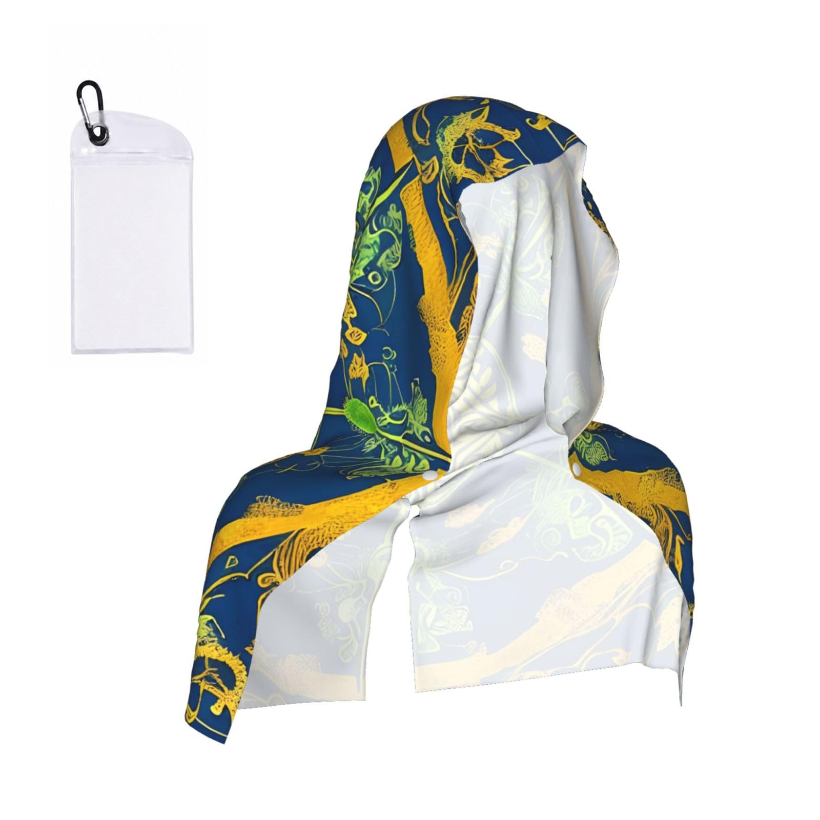 ZQYTGFDC Yin Yang Totem Cooling hooded towels are suitable for summer sports, running, outdoor work, and gardening.
