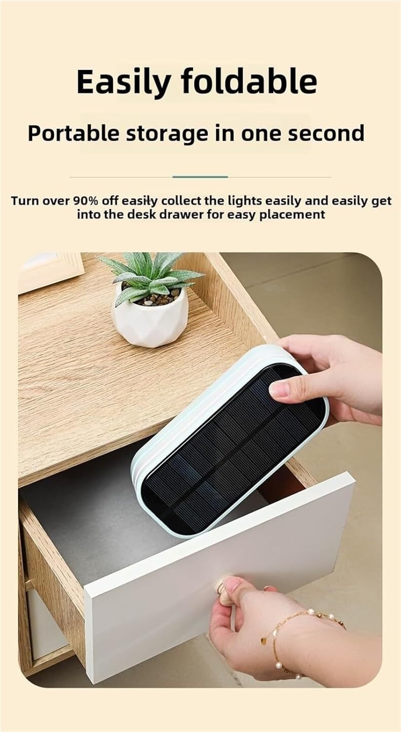 Eye Protection Folding Desk Lamp LED Study Light with USB Dimmable Solar-Powered Desk Lamp