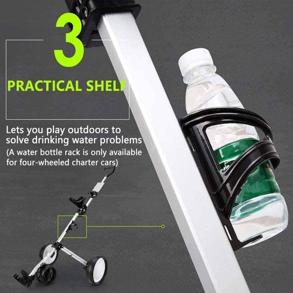 Golf Trolley Lightweight 4 Wheel Foldable, One Second to Open and Close Golf Push Cart, Golf Trolley Holder with Scorecard