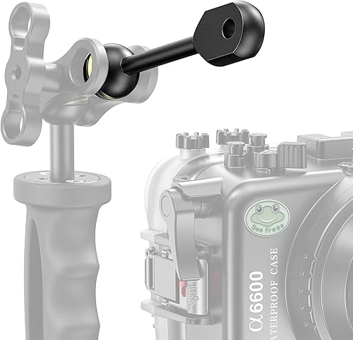 Miniatura 98 de Seafrogs - Brazo de cámara de buceo subacuático de 1 pulgada, abrazadera de bola submarina estándar negra para sistema de luz de fotografía