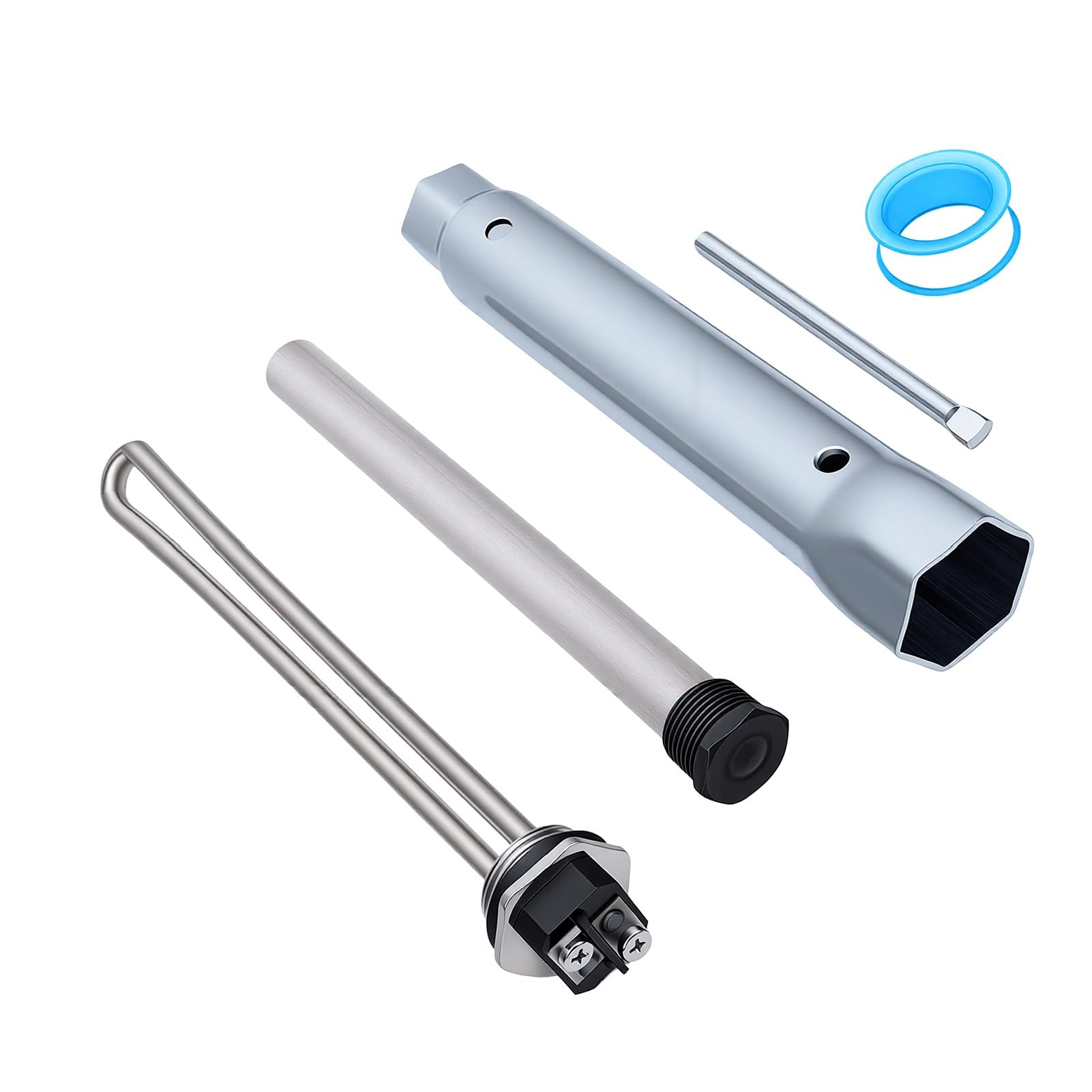 Barra Riscaldatore in Rame per Scaldabagno RV, Asta da 21 Cm, per | Compatibilità universale per e veicoli da campeggio, Riscaldamento efficiente con potenza 1440 W, Facile installazione e
