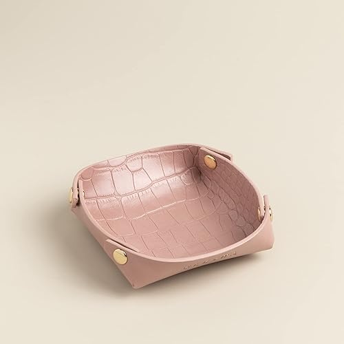 OLETHA Plato estético pequeño para baratijas, bandeja plegable para joyas para almacenamiento que ahorra espacio, organizador versátil para uso