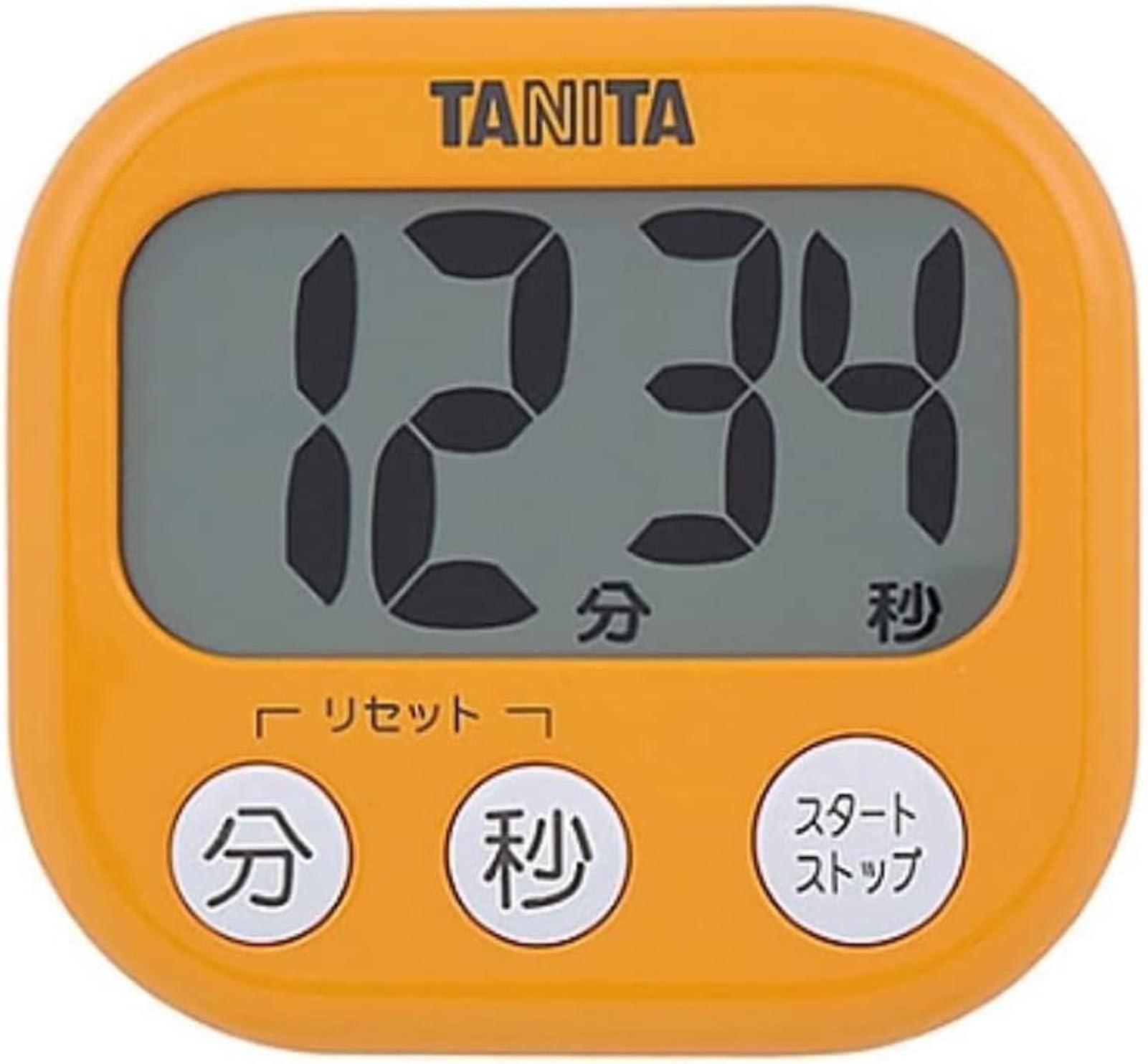 タニタ tanita キッチン 勉強 学習 タイマー 大画面 大音量 100分 マグネット スタンド付き オレンジ でか見えタイマー TD-384 OR