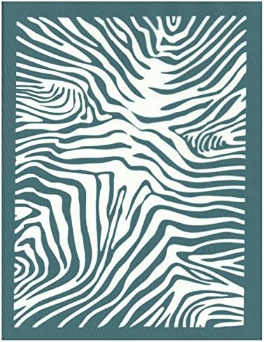 DIY Silk Screen Printing Stencil, Ready to Use "Zebra Animal Pattern" Design, for Fabric, Wood, Ceramic, T-Shirts, and More!