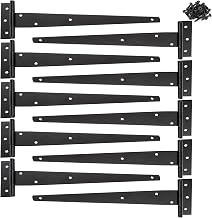 10 Pack T Strap Hinges 12 Inch Heavy Duty Gate Hinges with Screws Black Tee Hinge for Gate Door Shed Doors and Barn Doors
