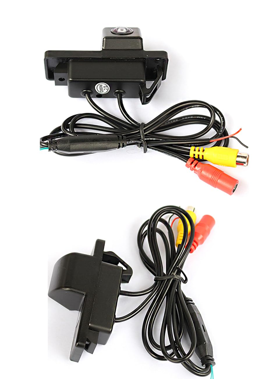 Caméra de recul pour voiture compatible avec Nissan Juke Note Qashqai X-Trial Citroën C2 C3 C4 C5 C6 Peugeot 307 308 208 2008 3008 Kit de caméra de stationnement Caméra de recul