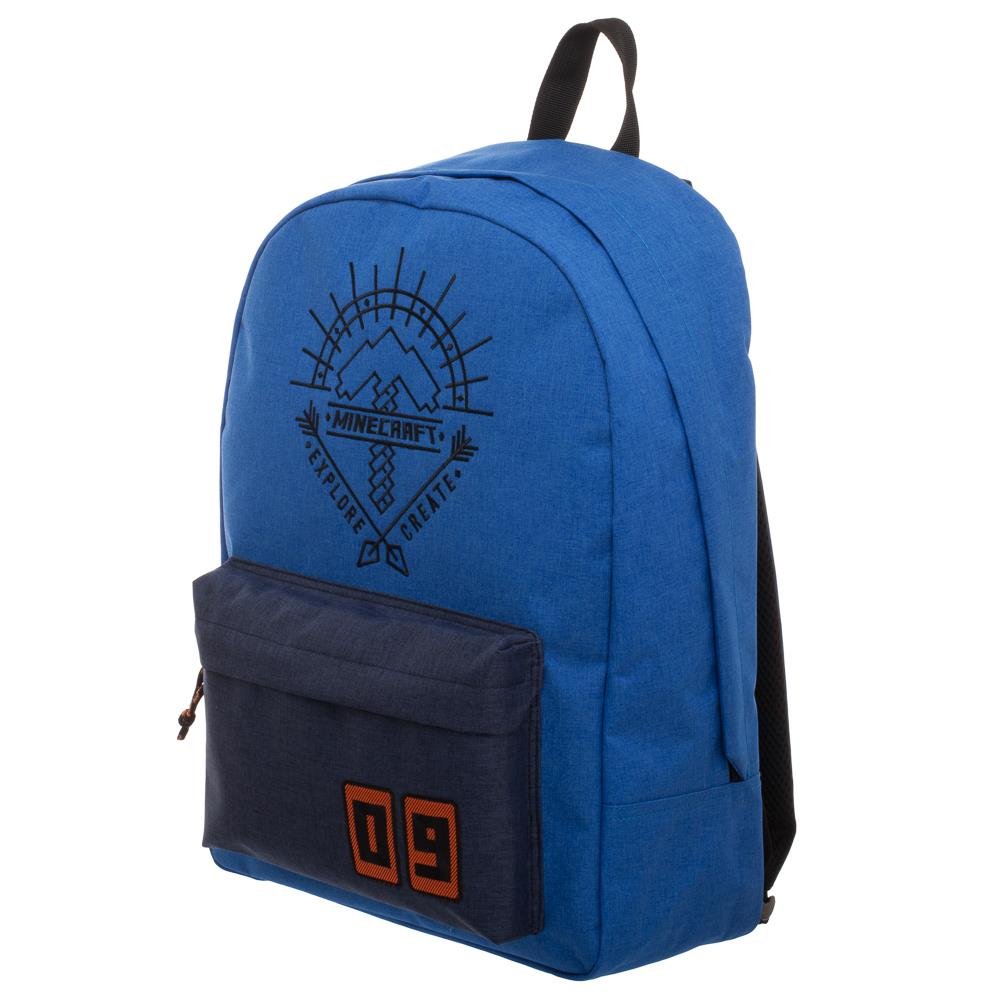 Bioworld - Minecraft - Sac à Dos pour Explorer et créer, Bleu