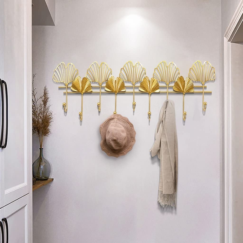 Decorazione da parete con foglie di ginkgo, acero e monstera dorate, per camera da letto e hotel