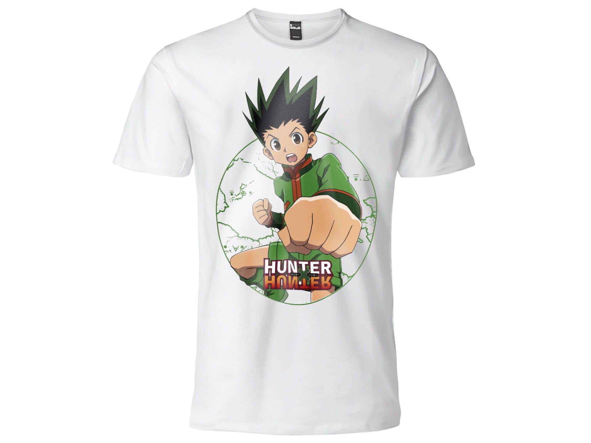 DifuzedHunter X Hunter Logo Gon Freecss White Short Sleeve T-Shirt 100% Cotton Unisex Official Product Kids Sizes Adults Boys