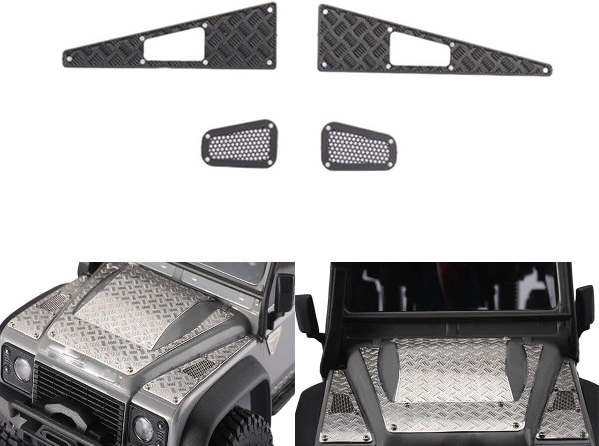 XBERSTAR RC Crawler Car Hood Metal Skid Plate for 1/18 TRX-4M (set2)