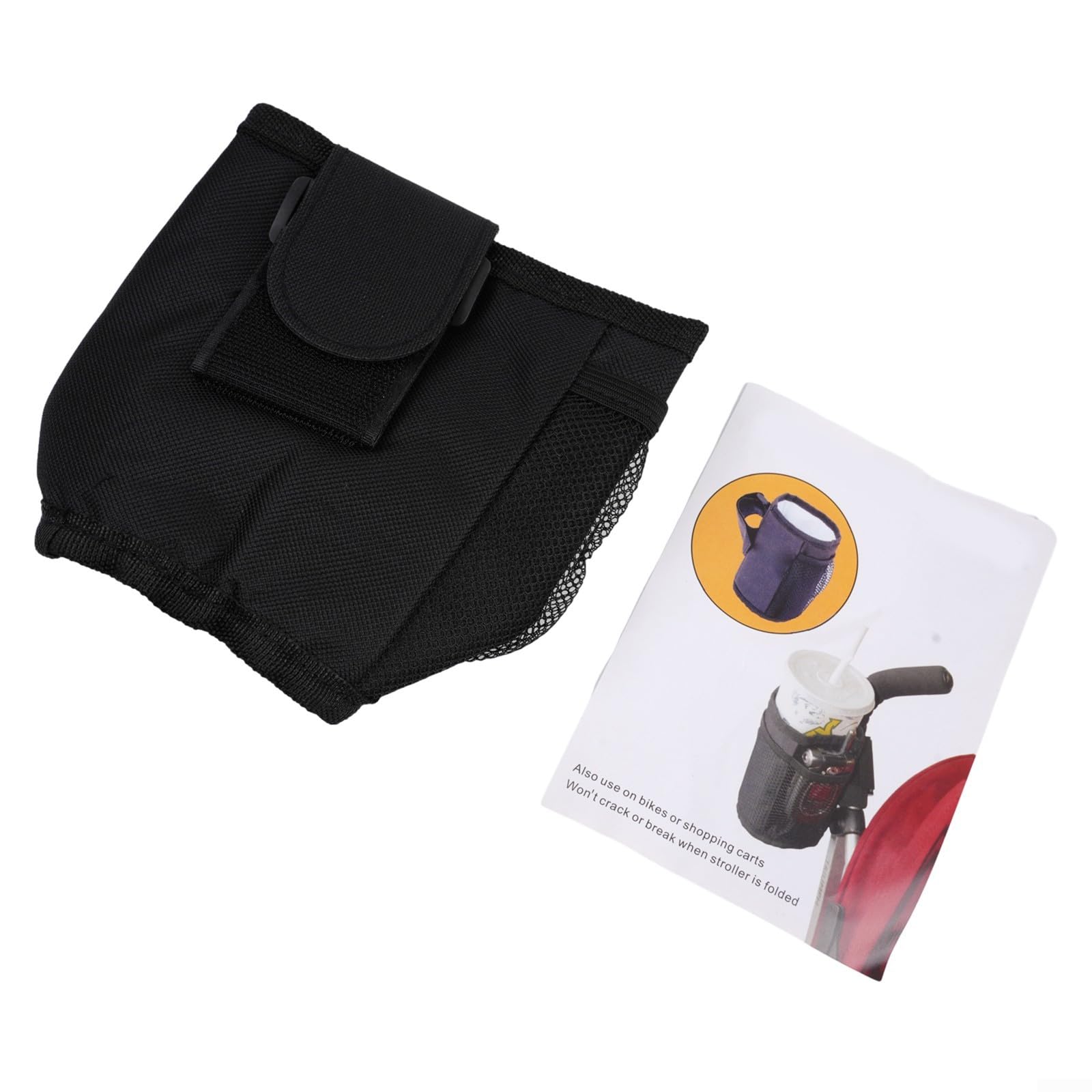 Soporte portátil para botellas de bebidas, bolsa de almacenamiento para cochecitos, andadores, sillas de ruedas, andador, portabotellas de agua de tela Oxford impermeable, fácil de instalar