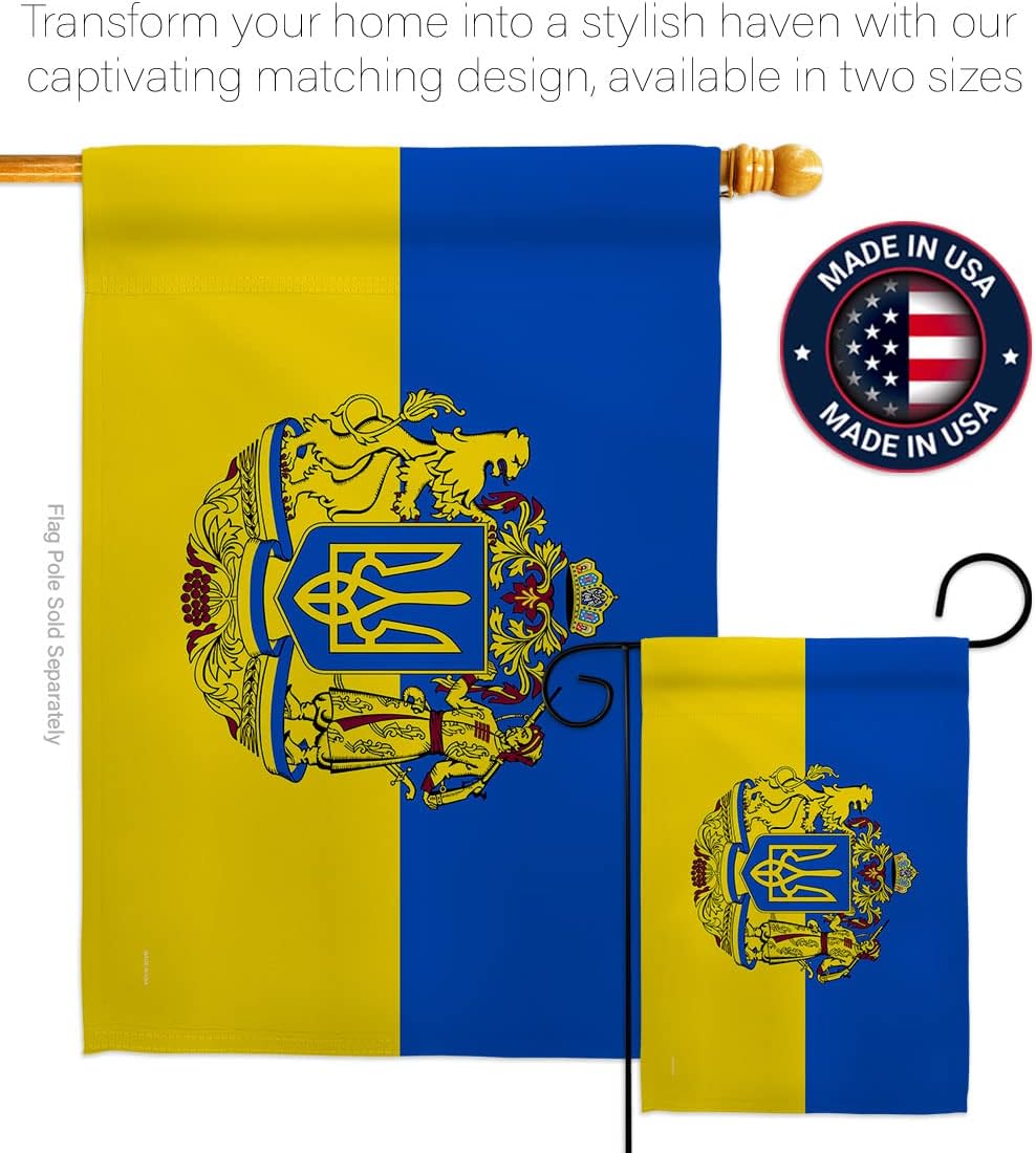 Stand for Ukrainian House Flag - Support Cause BLM Anti Racism Justice Revolution Movement Equality Social - Decoration Banner Small Garden Yard Gift Double-Sided Made in USA 28 X 40