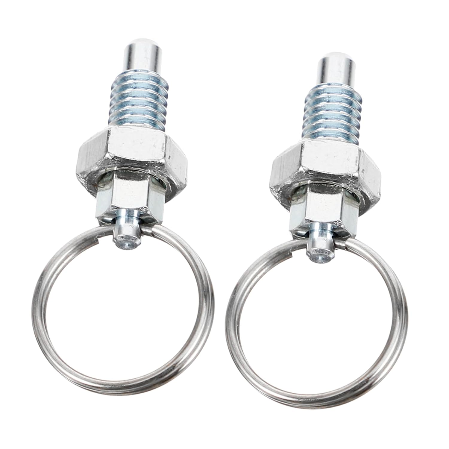 8pcs Retractable Spring Plunger Pull Ring Locking Pin Spring Loaded Latch Stainless Steel Plunger Industrial Latch Accessory